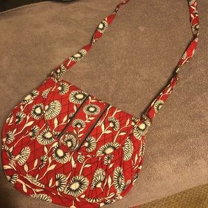 Vera Bradley Crossbody in Red and Black